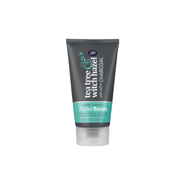 Boots Tea Tree Witch Hazel Charcoal Face Scrub 150ml