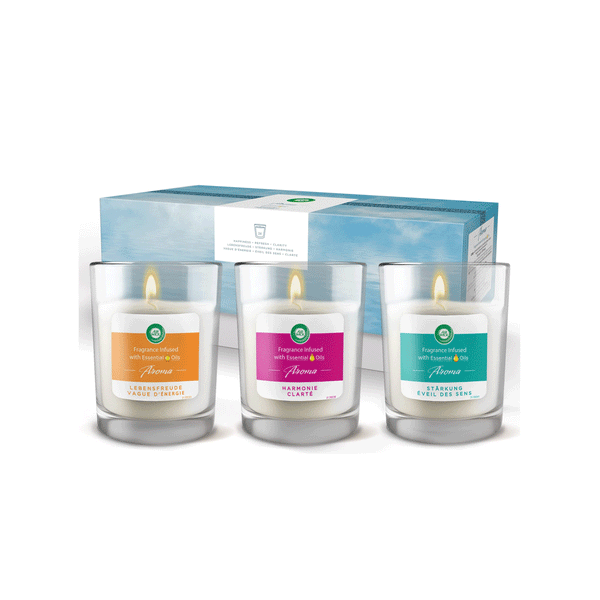 Air Wick Essential Oils Infused Aroma Candle 3x220g = 660g