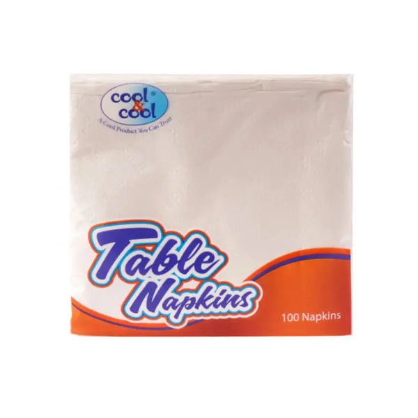 Cool & Cool Table Napkins White 100s