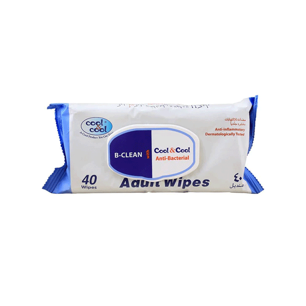 Cool & Cool Anti-bacterial Adult Wipes 40s