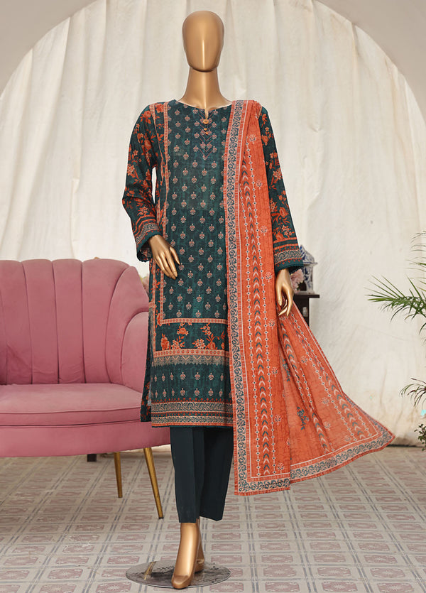 Vital Prints By HZ Textiles Slub Lawn 3 Piece Unstitched Suit HZ25VPSLD VP-02