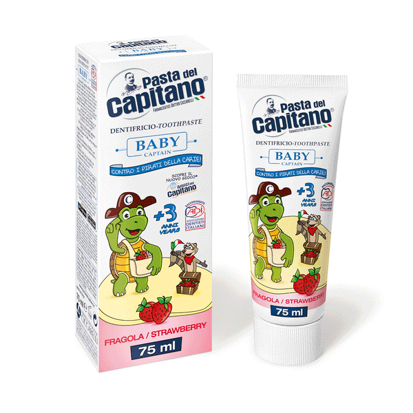 Pasta Del Capitano +3 Anni Years Fragola/Strawberry Tooth paste 75ml