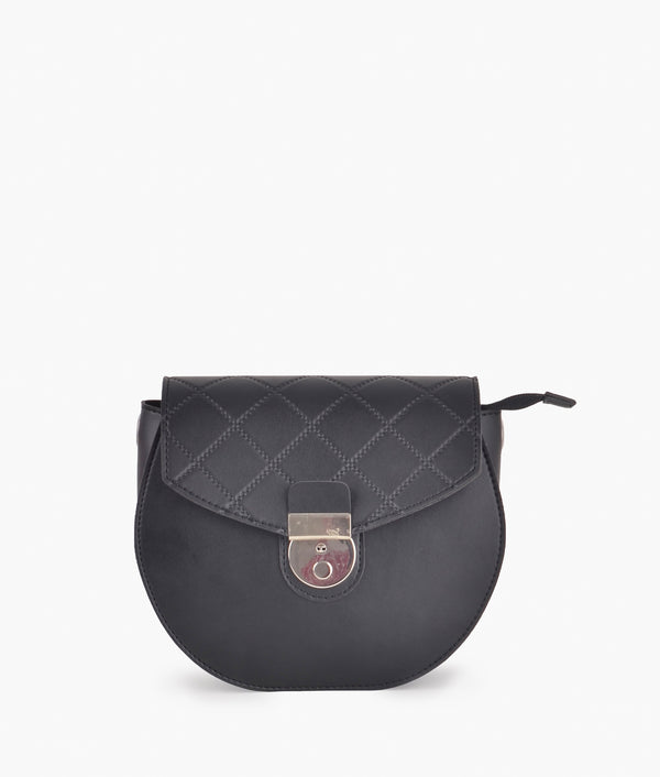 RTW Creation - Black saddle bag with front lock