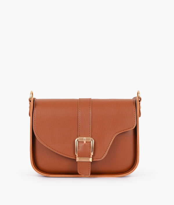 RTW Creation - Brown saddle buckle bag