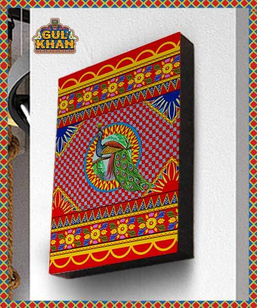 Peacock Printed Truck Art Wall Frame