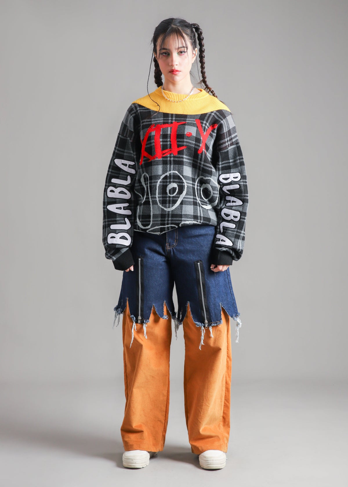 Denim Corduroy Pants