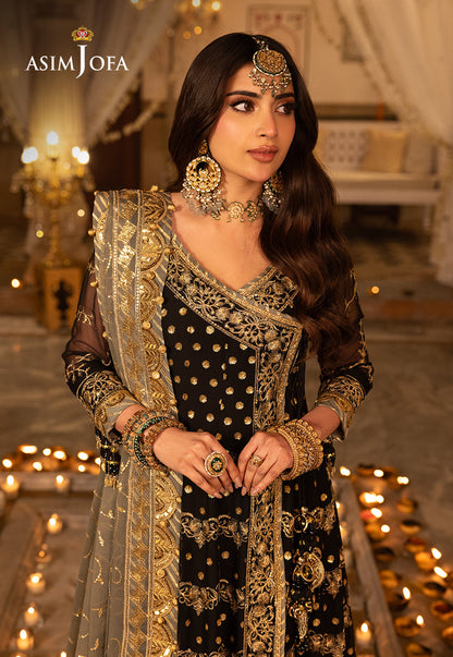AJSH-08 EMBROIDERED CHIFFON 3 PCS