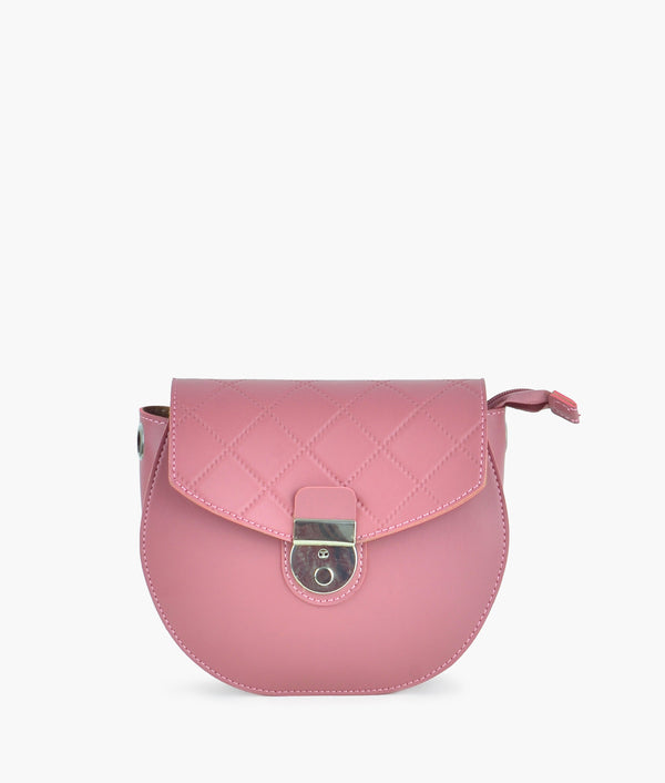 RTW Creation - Pink saddle bag with front lock