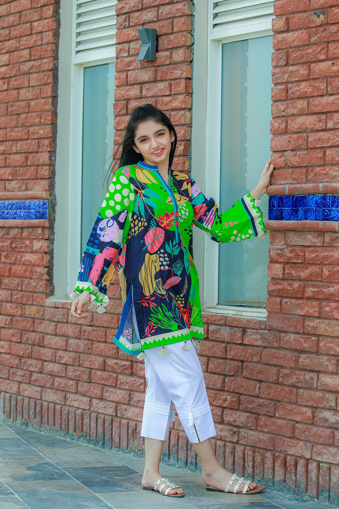 PRKT-045 POP ART Digital Printed Lawn Shirt & Cotton Trouser