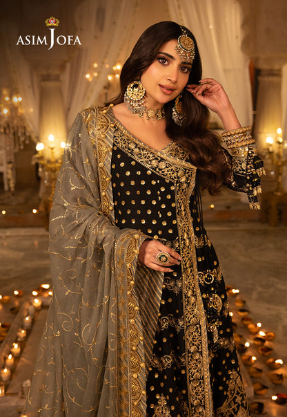 AJSH-08 EMBROIDERED CHIFFON 3 PCS