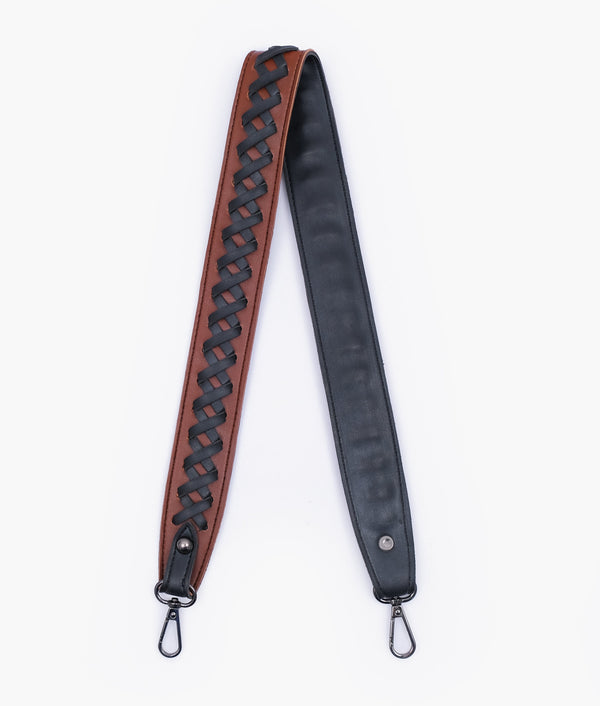 RTW Creation - Brown and black zig-zag weave strap add-on