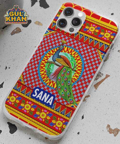 Peacock Printed Truck Art Mobile Cover Design 01