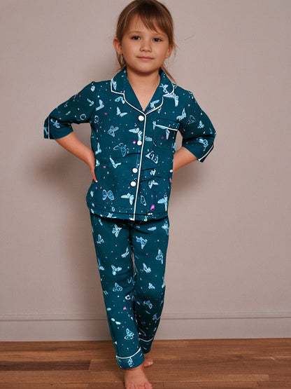 Kids klub cozy sleepwear breathable & light weight pajama set-animal; blue; green