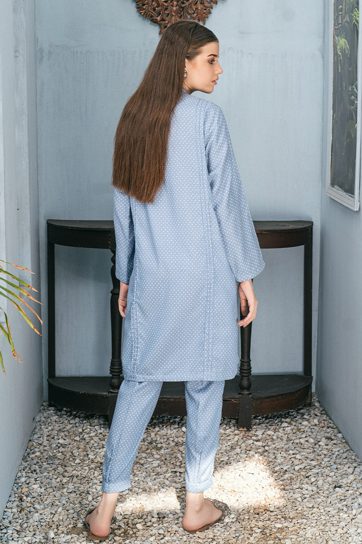 2 pc Embroidered Printed Kurta Suit WEMB-006