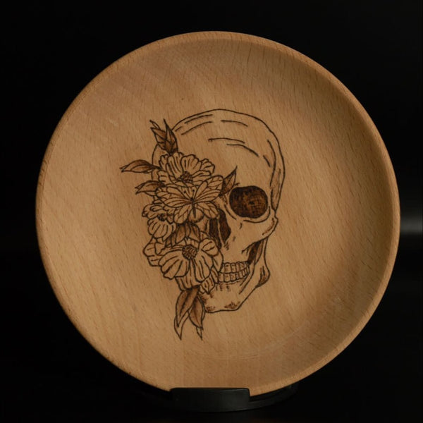Wooden Trinket  Botanical Bones Plate