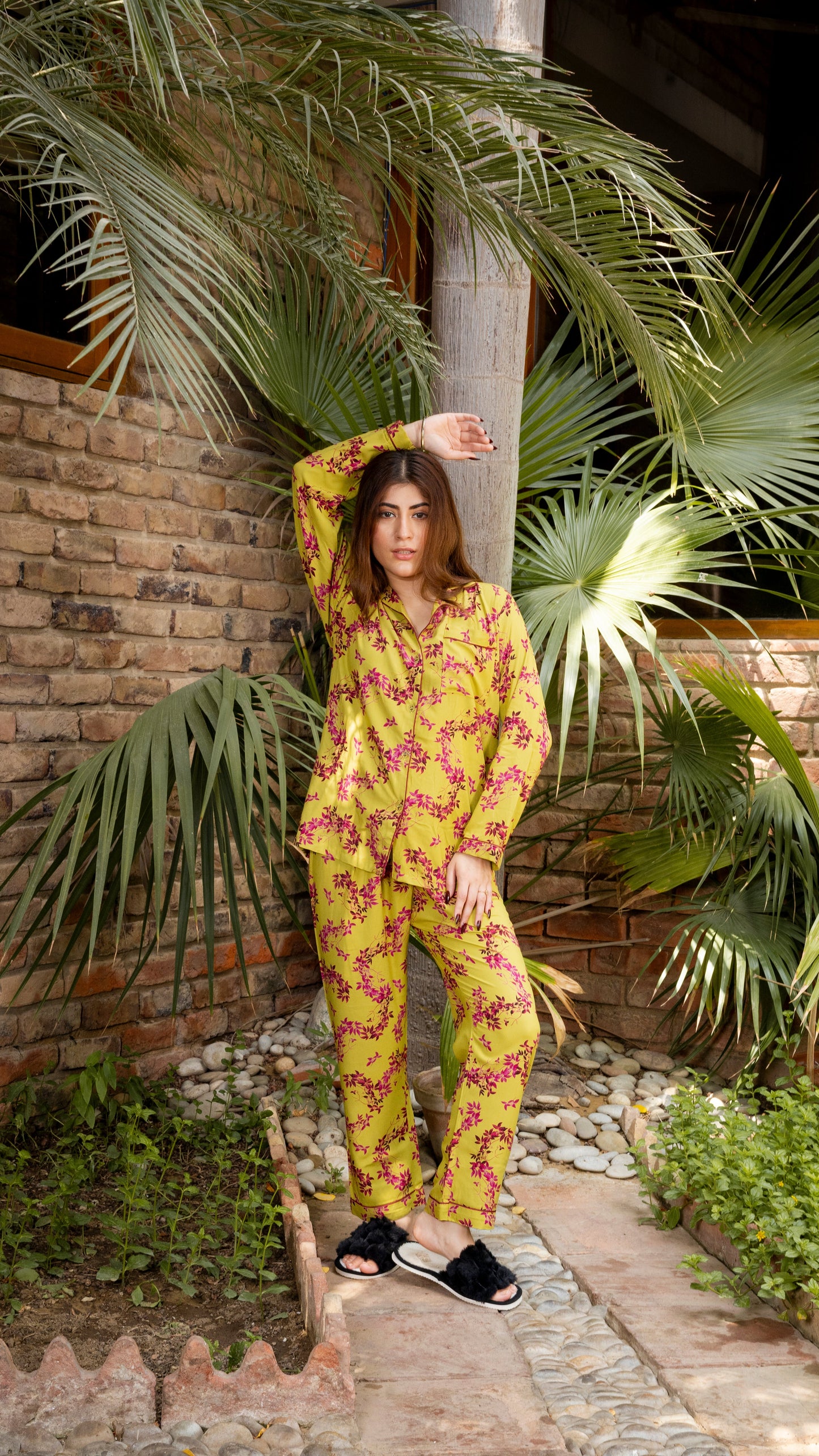 Mustard Floral PJ Set