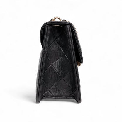 Flora Quilted Crossbody Leather Bag- tanbrown