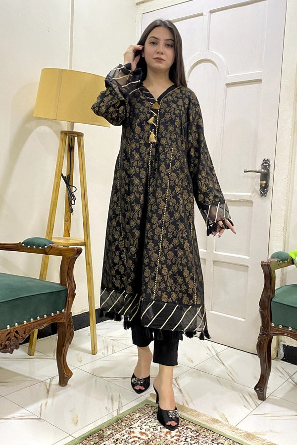 Urban Cut Cotton Yarn Dyed Dobby Frock Elegant & Comfy 1 Piece