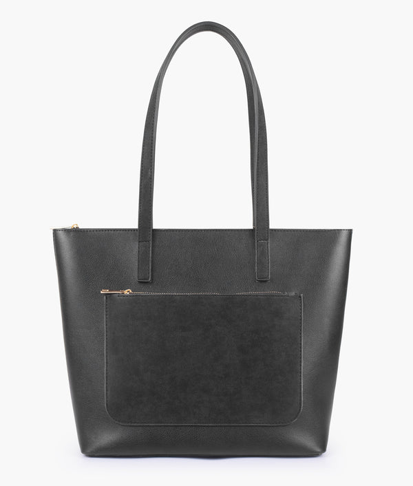 RTW Creation - Black front pocket tote bag