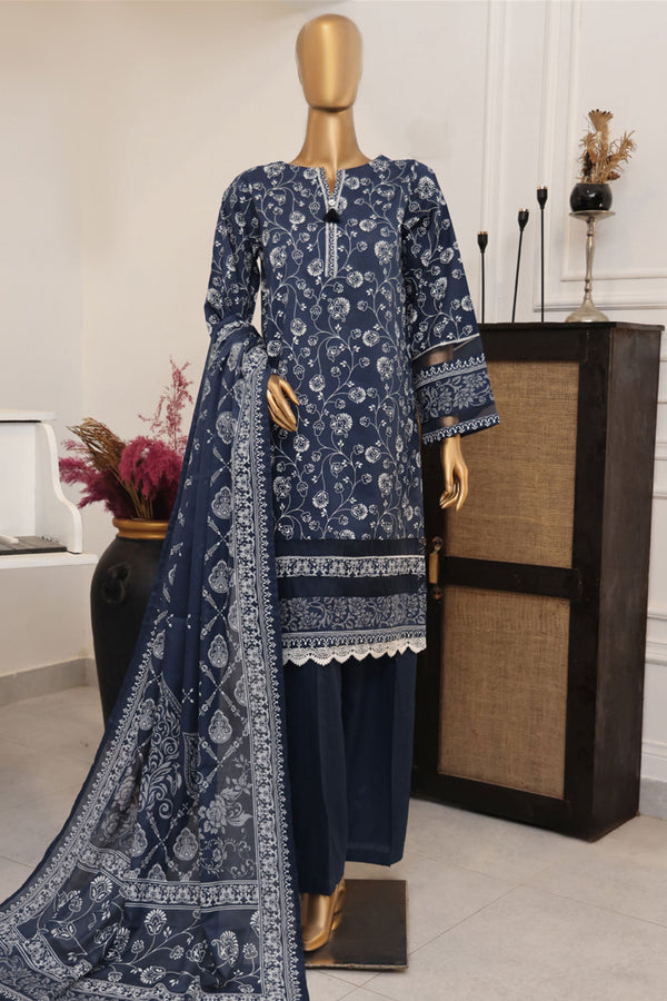 Hues Gold by Hz Stitched 3 Piece Festive Eid Edit Lawn Collection'2025-SSP-3P-020