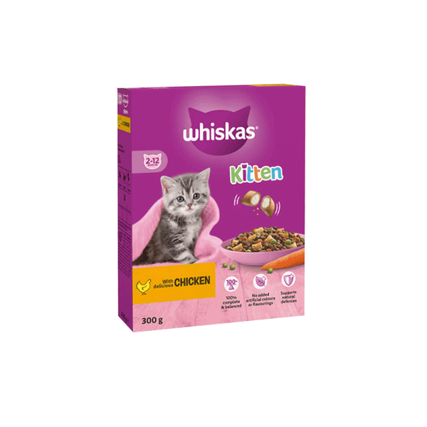 Whiskas Kitten Chicken Cat Food 2-12 Month 300g