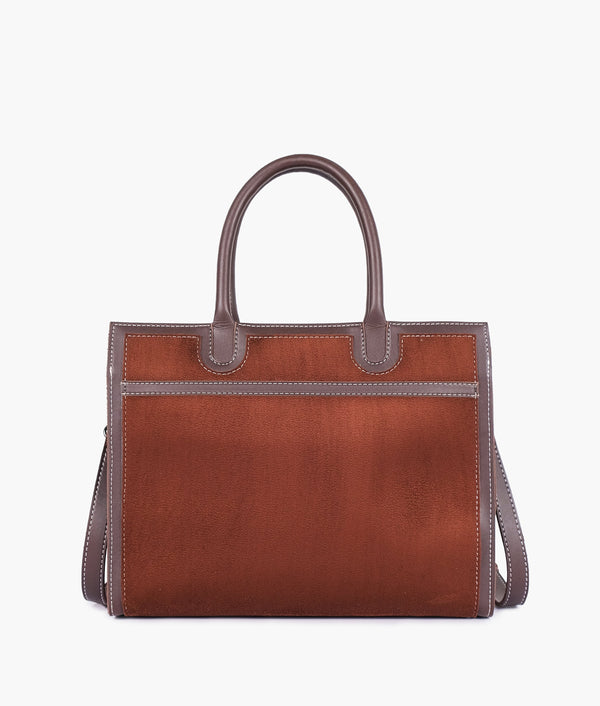 RTW Creation - Dark brown suede vintage handbag