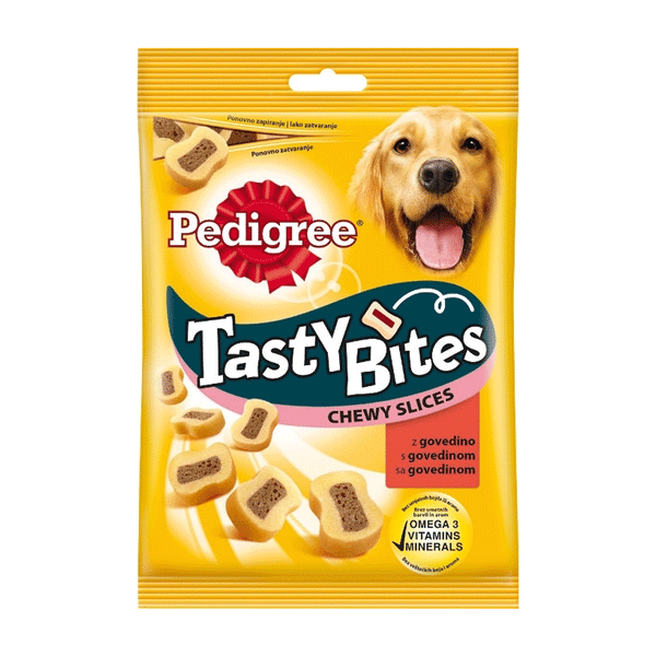 Pedigree Tasty Bites Chewy Slices With Beef- 155g