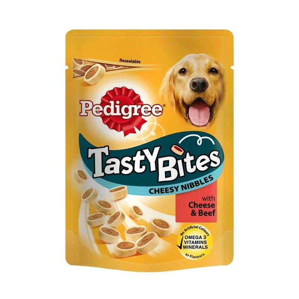 Pedigree Tasty Bites Cheesy Nibbles Cheese & Beef 140g