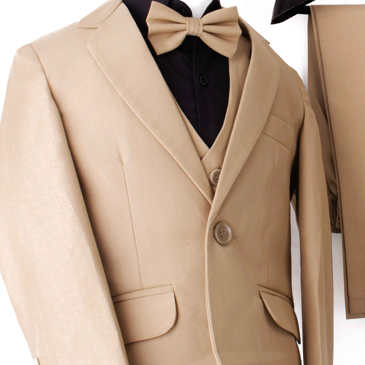 Baby Boy 4 Piece Skin / Black Shirt Formal Suit Set