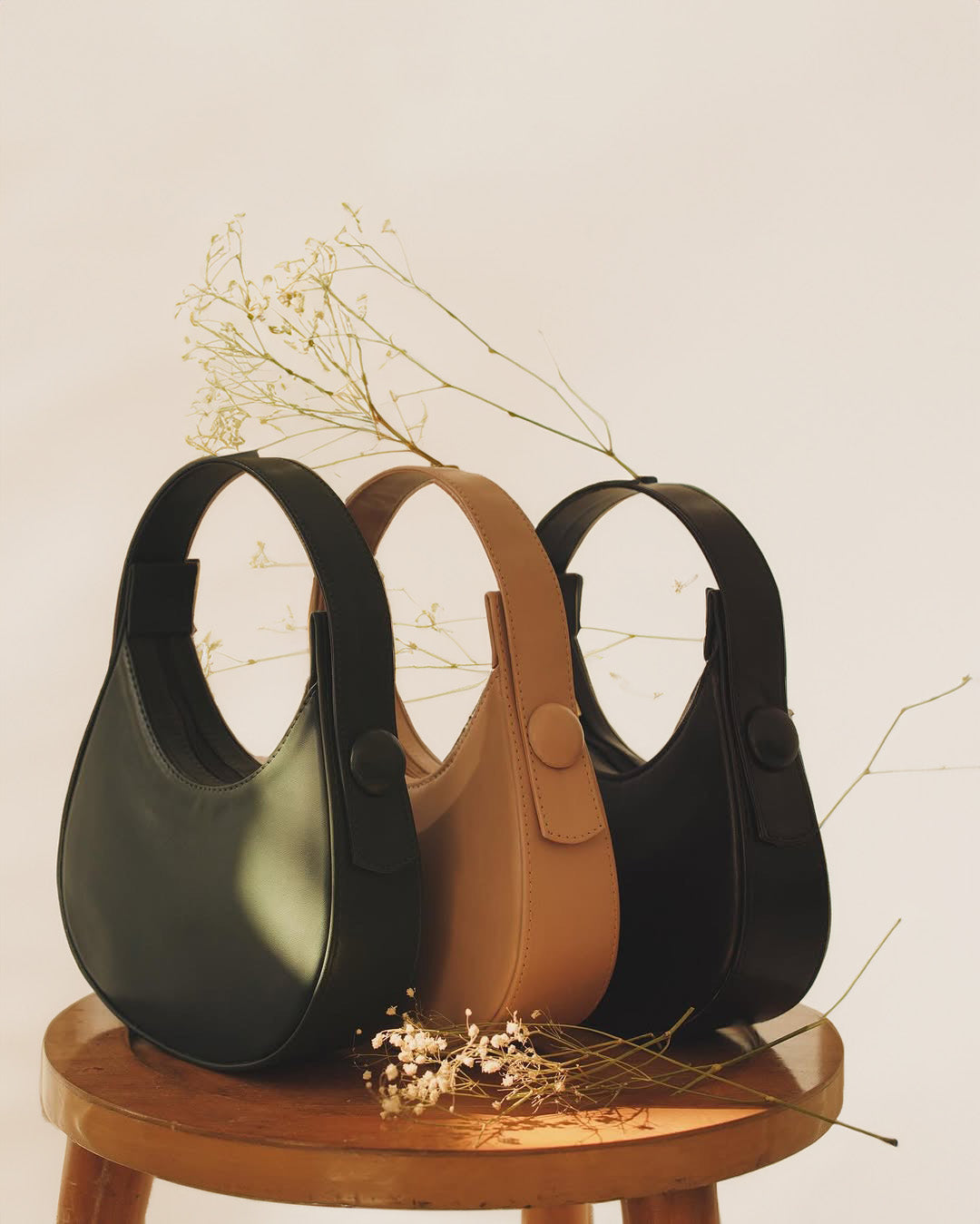Stylish Black Hobo Bag