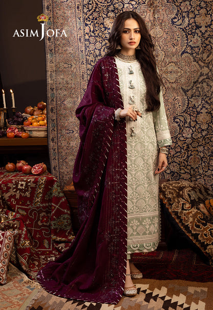 AJKTP-01 EMBROIDERED TWILL 3 PCS STITCHED