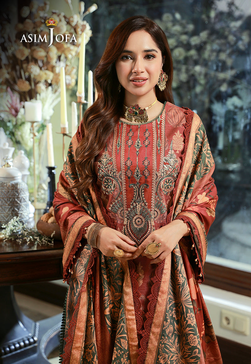 AJAWP-05 EMBROIDERED KARANDI STITCHED 3 PCS