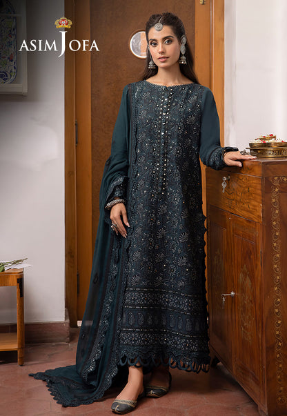 AJSW-13 EMBROIDERED LAWN SILK 3 PCS