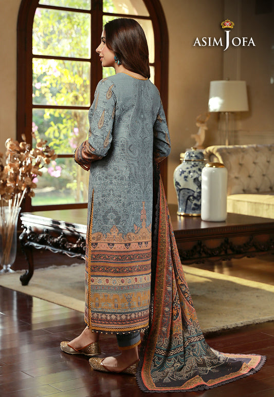 AJAWP-10 PRINTED KHADDAR STITCHED 3 PCS