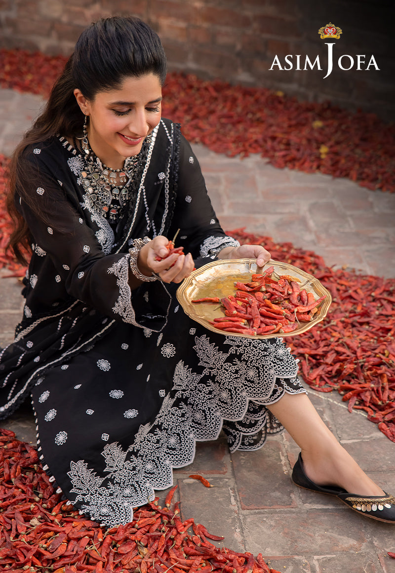 AJSW-19 EMBROIDERED LAWN SILK 3 PCS
