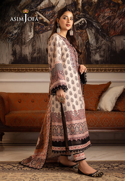 AJIWP-06 PRINTED KARANDI STITCHED 3 PCS