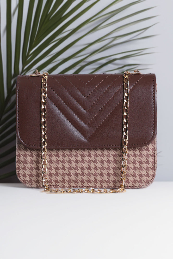 Shop Luxury ChevronFlap Handbag for Women in Pakistan - Brown