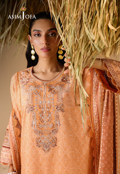 AJUBU-08 Embroidered Lawn 2 Pcs