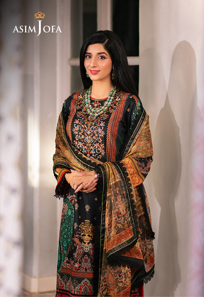 AJARP-18 PRINTED LAWN STITCHED 3 PCS