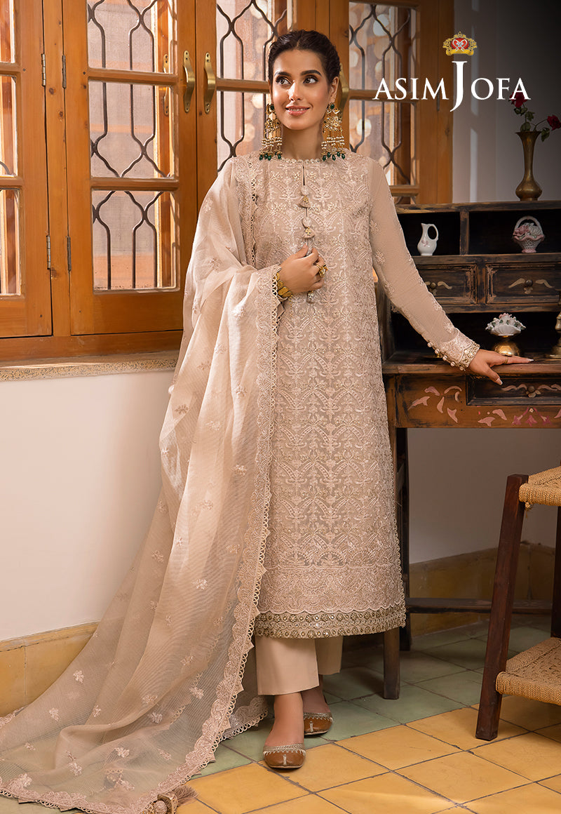 AJSW-21 EMBROIDERED COTTON NET 3 PCS