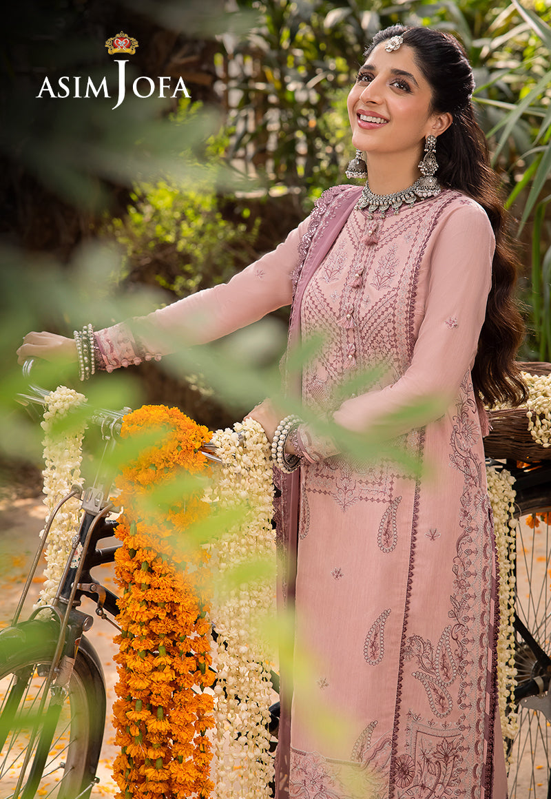 AJSW-29 EMBROIDERED LAWN SILK 3 PCS