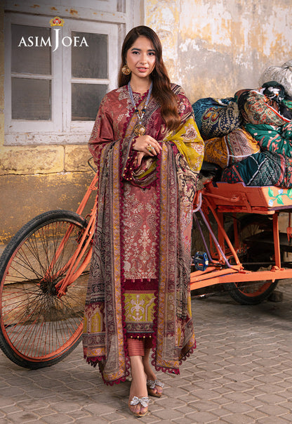 AJARP-17 PRINTED LAWN STITCHED 3 PCS
