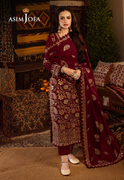 AJKT-08 EMBROIDERED SELF TWILL 3 PCS