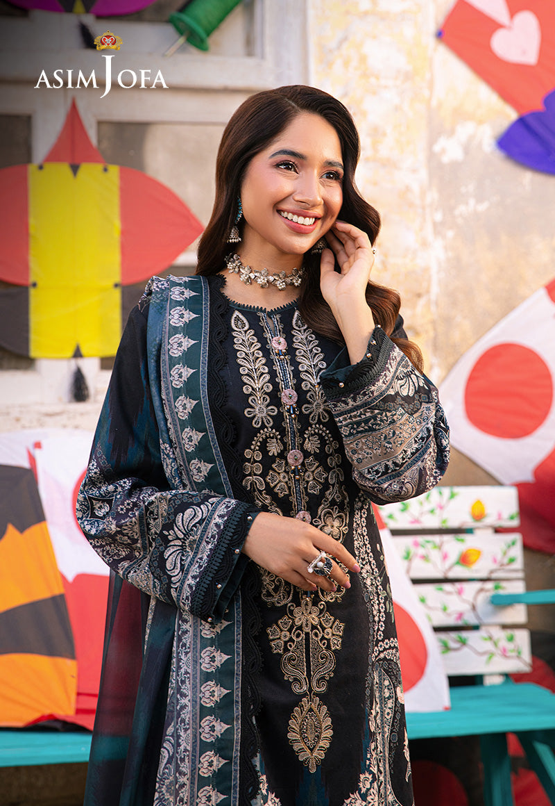 AJARP-10 EMBROIDERED JACQUARD STITCHED 3 PCS