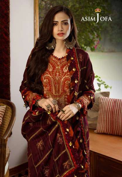 AJKT-09 EMBROIDERED SELF TWILL 3 PCS