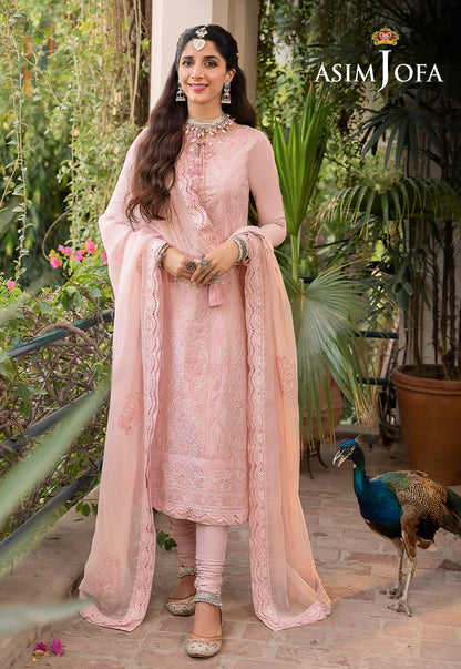 AJSW-14 EMBROIDERED LAWN SILK 3 PCS