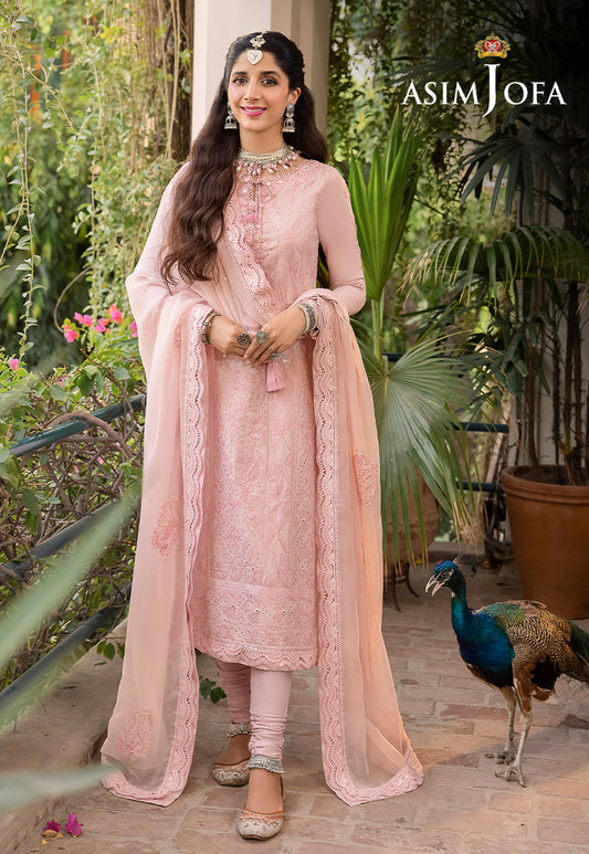 AJSW-14 EMBROIDERED LAWN SILK 3 PCS