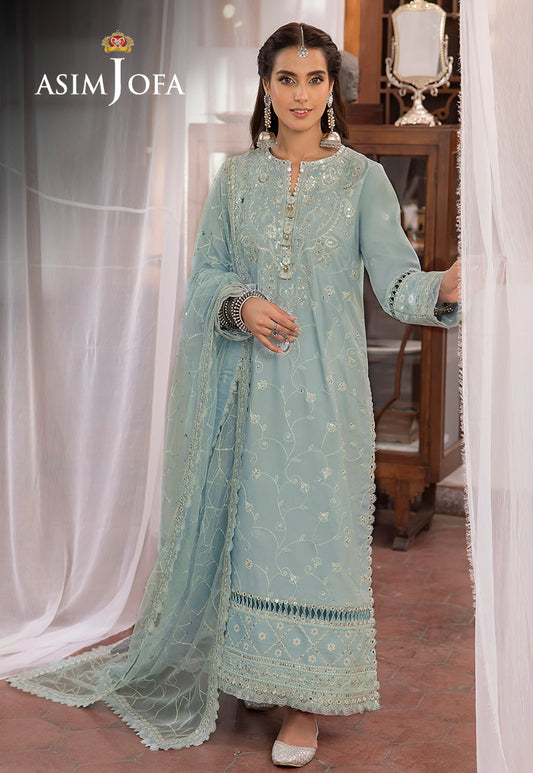 AJSW-12 EMBROIDERED LAWN SILK 3 PCS