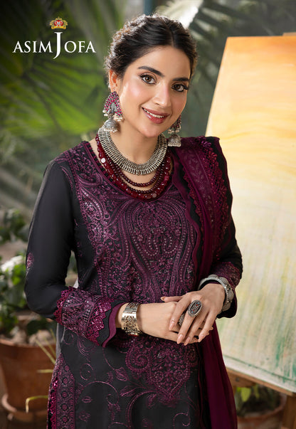 AJSW-16 EMBROIDERED LAWN SILK 3 PCS