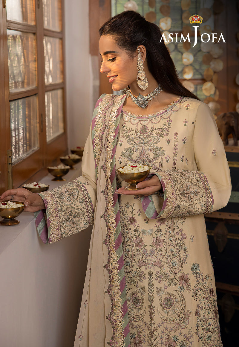 AJSW-26 EMBROIDERED LAWN SILK 3 PCS